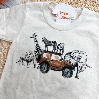 Conj. Camiseta em Linho Savana e Bermuda - Areia